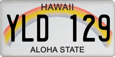 HI license plate YLD129