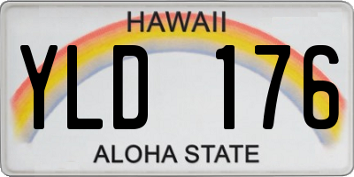 HI license plate YLD176