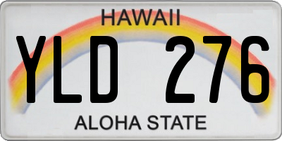 HI license plate YLD276