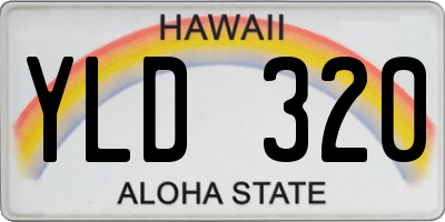 HI license plate YLD320