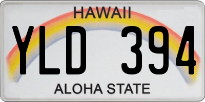 HI license plate YLD394
