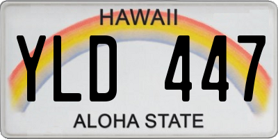 HI license plate YLD447
