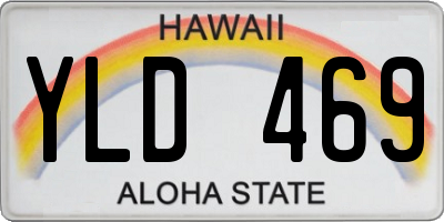 HI license plate YLD469
