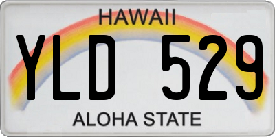 HI license plate YLD529