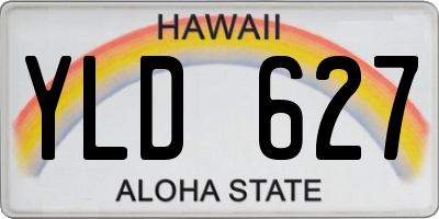 HI license plate YLD627