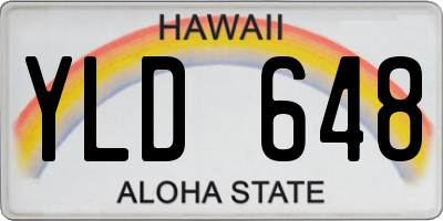 HI license plate YLD648
