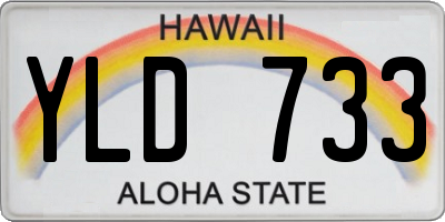 HI license plate YLD733