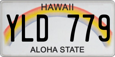 HI license plate YLD779