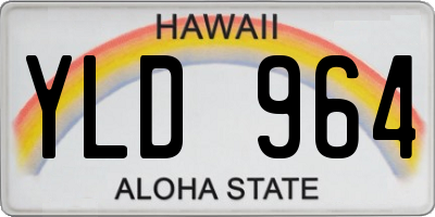 HI license plate YLD964
