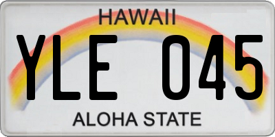 HI license plate YLE045