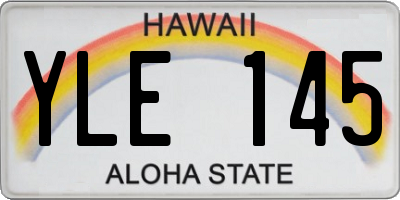 HI license plate YLE145