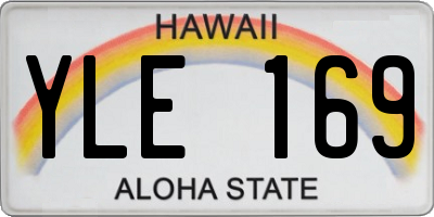 HI license plate YLE169
