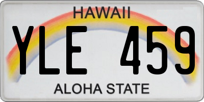 HI license plate YLE459