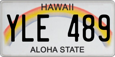 HI license plate YLE489
