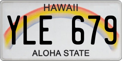 HI license plate YLE679