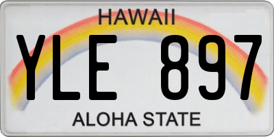 HI license plate YLE897