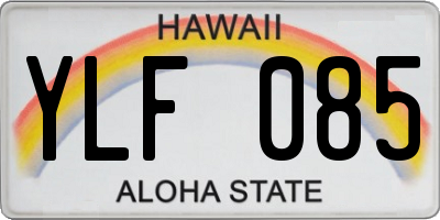 HI license plate YLF085