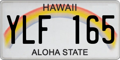 HI license plate YLF165