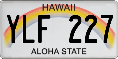 HI license plate YLF227