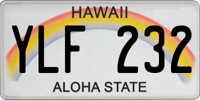 HI license plate YLF232