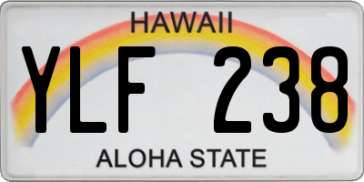 HI license plate YLF238