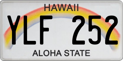 HI license plate YLF252