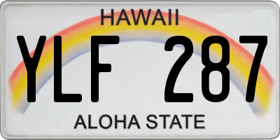 HI license plate YLF287