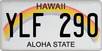 HI license plate YLF290