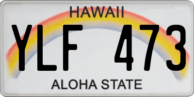 HI license plate YLF473