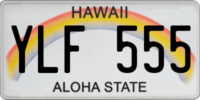HI license plate YLF555