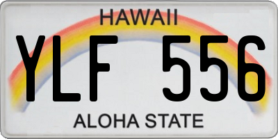 HI license plate YLF556
