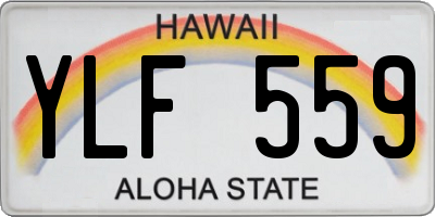 HI license plate YLF559