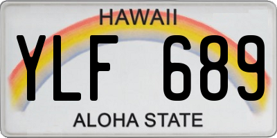 HI license plate YLF689