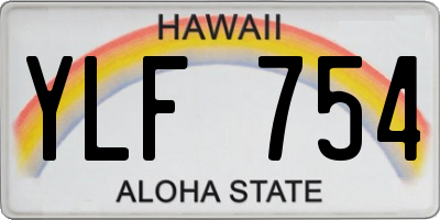 HI license plate YLF754