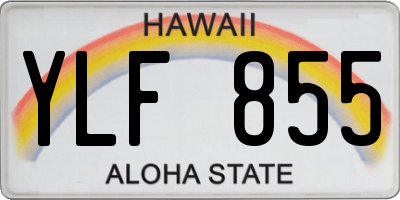 HI license plate YLF855