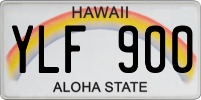 HI license plate YLF900
