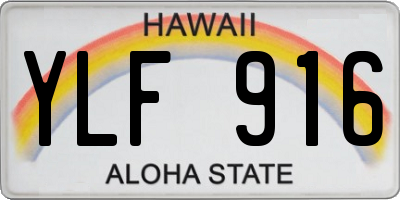 HI license plate YLF916