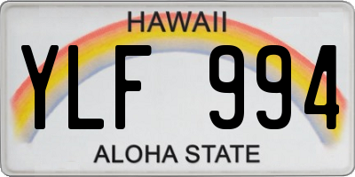 HI license plate YLF994