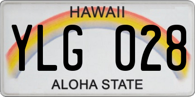 HI license plate YLG028