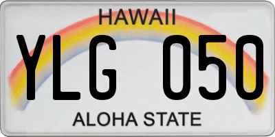 HI license plate YLG050