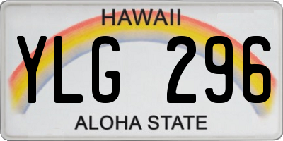 HI license plate YLG296