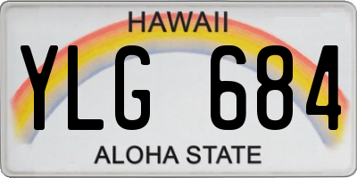 HI license plate YLG684
