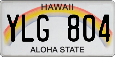 HI license plate YLG804