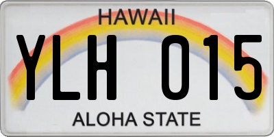 HI license plate YLH015