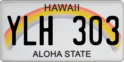 HI license plate YLH303