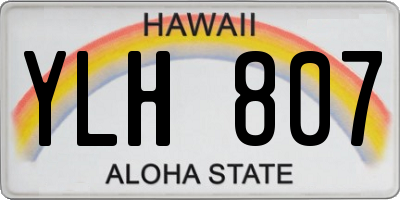 HI license plate YLH807