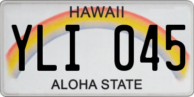 HI license plate YLI045