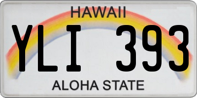 HI license plate YLI393