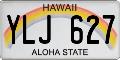 HI license plate YLJ627