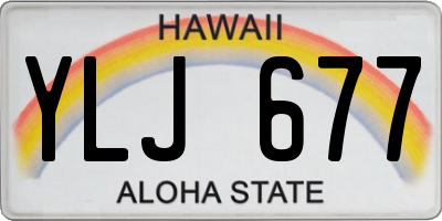 HI license plate YLJ677